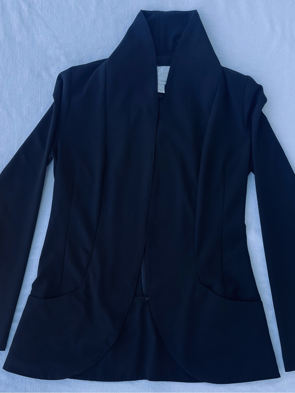 Dynamite Black Open-Front Shawl Collar Blazer